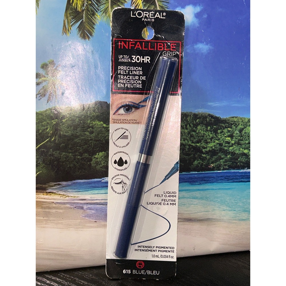 L'Oreal Infallible Grip 30H Precision Felt Liquid Eyeliner 615 Blue 0.034 fl oz